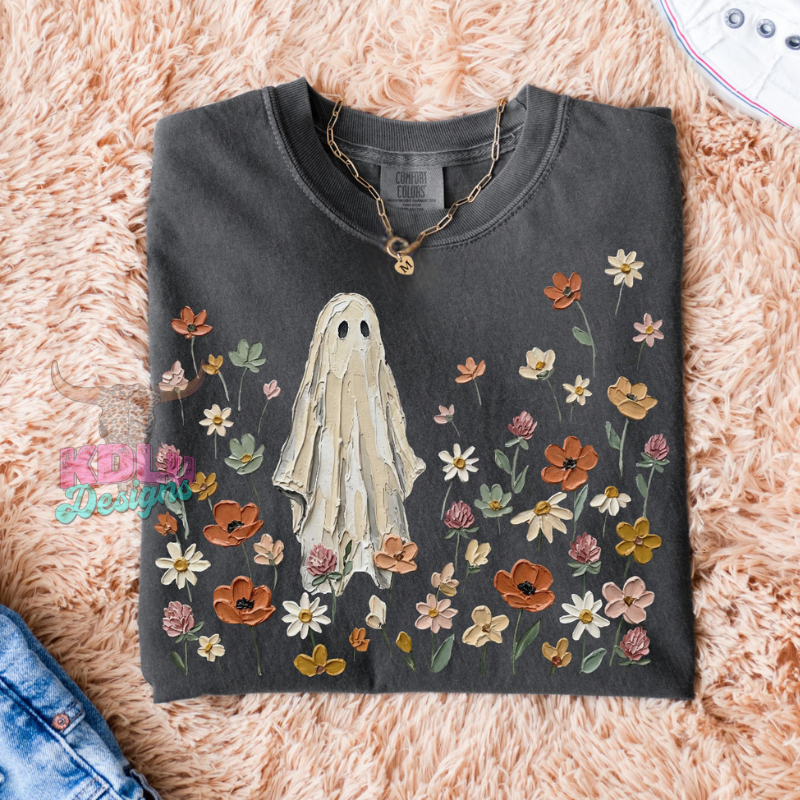 Floral Watercolor Ghost Top