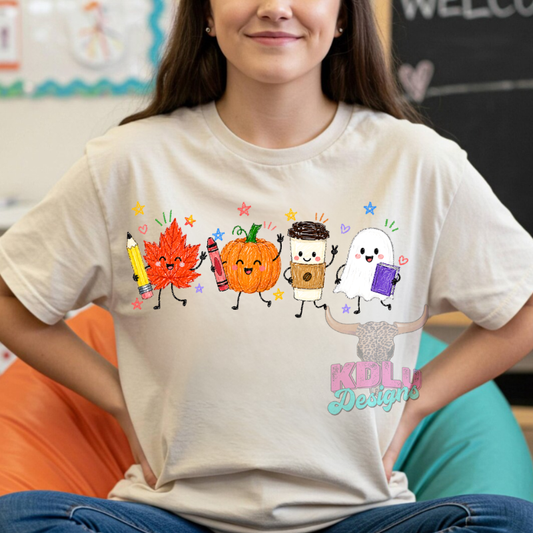 Fall School Buddies Tee (Child/Adult)