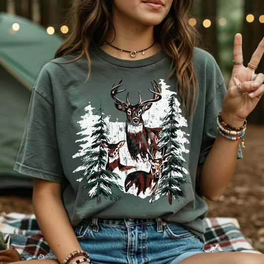 Vintage Deer Trio Tee