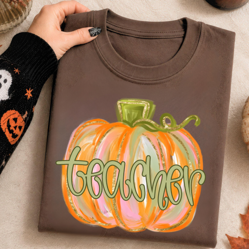 Custom Pumpkin Watercolor Top