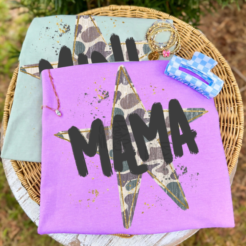 Mama Camo Star Top