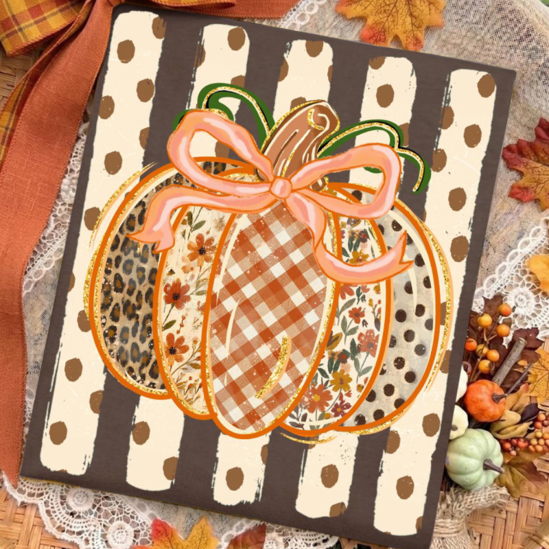 Leopard Patchwork Pumpkin Top