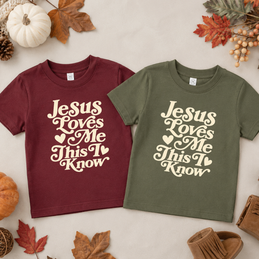 Retro Jesus Loves Me Tee