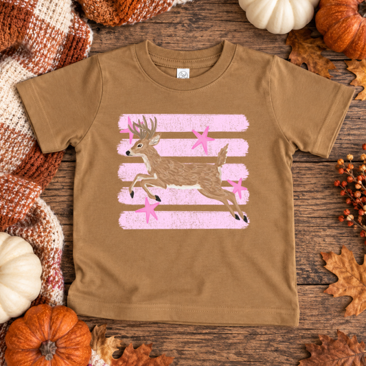 Deer Stripes & Stars Toddler Tee