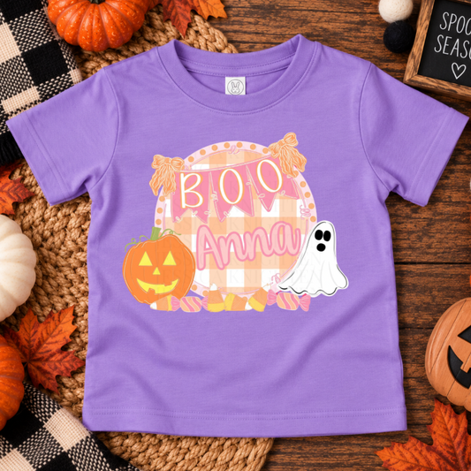 Boo Banner Name Tee