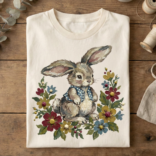 Vintage Floral Bunny Top