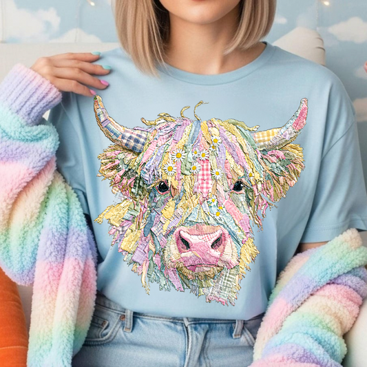 Patchwork Highland Tee