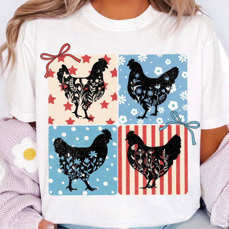 Patriotic Chickens Tee