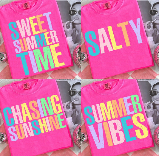 Summer Phrases Tees
