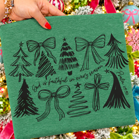 God Is Faithful Christmas Top