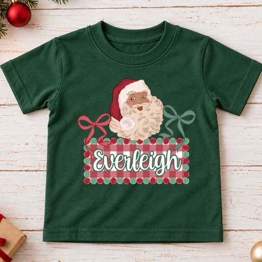 Girly Santa Name Tee