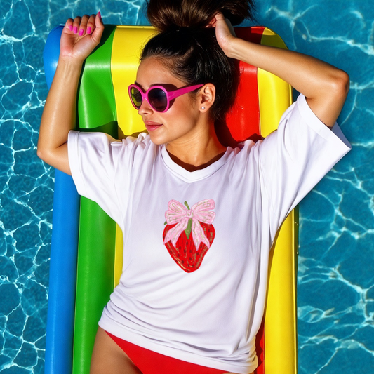 Watercolor Strawberry Tee