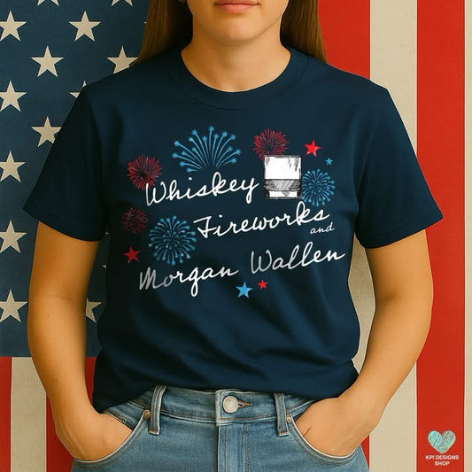 Whiskey, Fireworks, and MW Tee