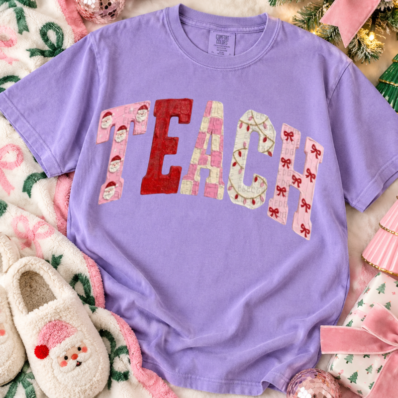 Pink/Red Christmas Teach Top