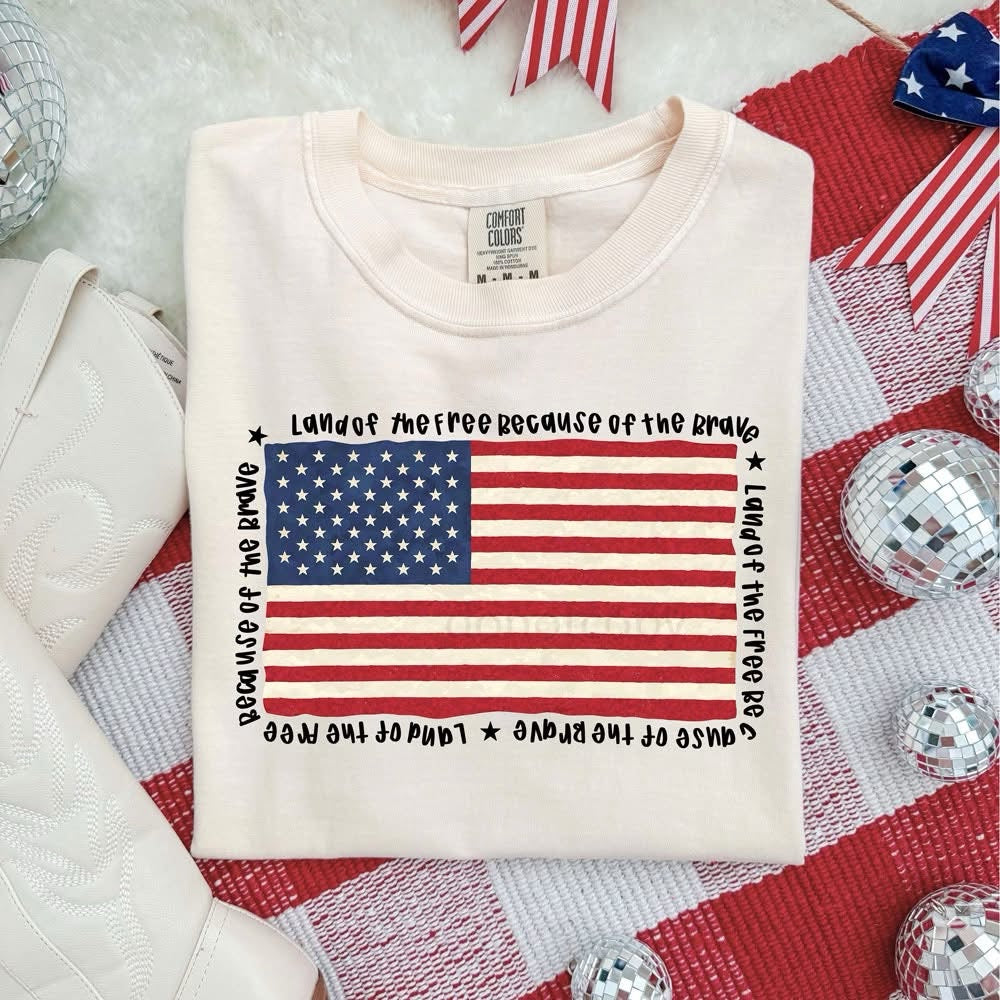Flag Script Tee