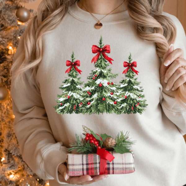 Christmas Tree Trio Sweatshirt