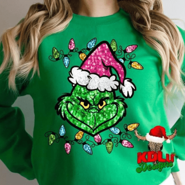 Green Guy Glitter Sweatshirt