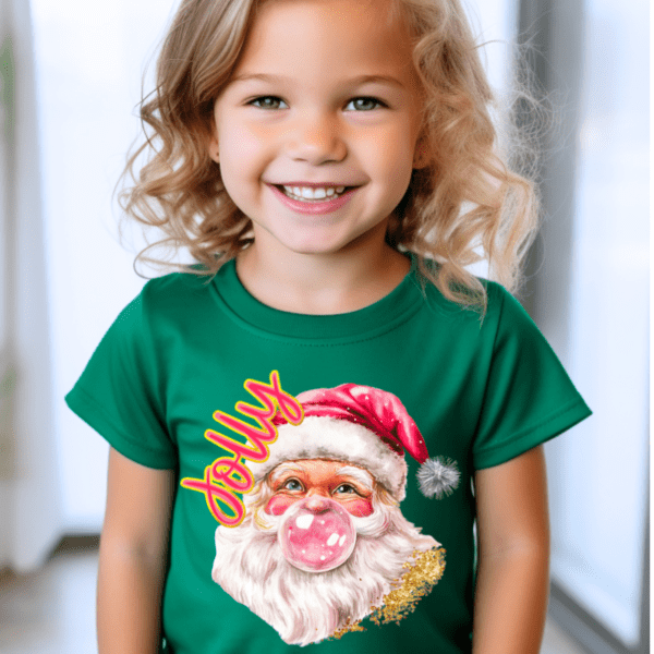 Jolly Santa Bubblegum Tee (Youth)