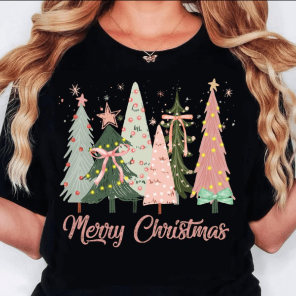 Pink Christmas Trees Tee